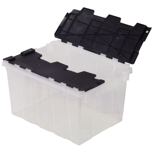 Clear Plastic Bin with Lid Church On Wheels